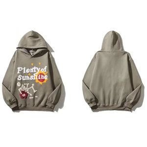 Séchage rapide prix usine hommes bouffées impression sweats à capuche meilleure vente coton fait bouffée impression sweats à capuche - Product Image 2