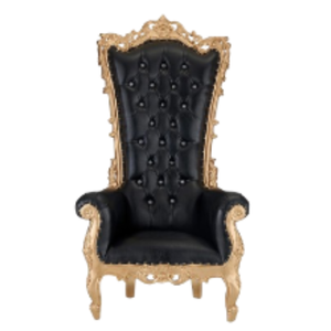 Silla de Boda Negra Europea, Silla de Trono Dorada para Rey y Reina, Silla de Novios, Muebles para Banquetes en Casa en Venta - Product Image 3
