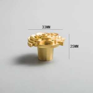 Bouton de porte de chambre à coucher en laiton et métal, Design Rose très Durable, prix de gros, bouton Unique fait à la main de bonne qualité - Product Image 3