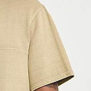 Camiseta Casual Holgada de Estilo Vintage para Hombre, 100% Algodón, Transpirable, Antiarrugas, Tela de Lona, Manga Corta, OEM Personalizado - Product Image 5