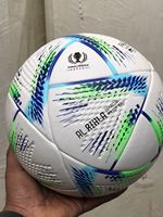 Ballon de football professionnel taille 5 en cuir PU, cousu à la machine, thermocollé, haute qualité, durable, léger, écologique, OEM