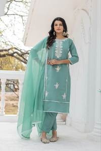 LANZAMIENTO DE NUEVA ROPA FESTIVA SALWAR KAMEEZ con DUPATTA & PENT FAUX GEORGETTE REVERSIBLE ROPA DE FIESTA CÓMODA INTERIOR - Product Image 6