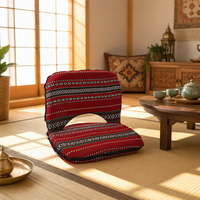 Chaise de sol arabe ethnique saoudienne d'extérieur avec dossier pliable, chaise de sol arabe pliable pour la méditation