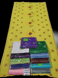 Venta al por Mayor de 12 Piezas de Chales de Chifón Africanos Duraderos para Mujer, Bufanda Musulmana Étnica con Bordado Floral de Pedrería, Transpirable, Suave y Ligera - Product Image 2