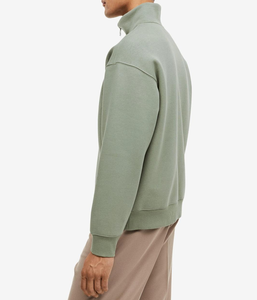 เสื้อสเวตเชิ้ตผู้ชายคุณภาพสูงแบบใหม่ คอวี แขนยาว ซิป ¼  ปักลาย สวมใส่สบาย เหมาะสำหรับฤดูใบไม้ผลิ - Product Image 4