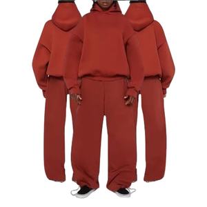 New Style Sweat Suit Fashion Unisex Men Oversized Tracksuit Custom Screen Dtg Print <b>Spray</b> Color Sweatpants and Hoodie <b>Set</b> - Product Image 2