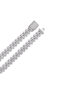 Chaîne à maillons en forme de croix glacée de 10 mm en argent 925 plaqué or 14 carats, plaqué rhodium, style hip-hop, pour les occasions religieuses chrétiennes - Product Image 3