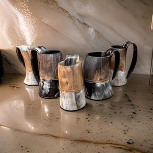 Handmade Organic Whiskey <b>Mug</b> Unique Animal Style Polished Natural Horn Customizable Zero-Waste Sustainable Unique Gift <b>for</b> <b>Men</b> - Product Image 2