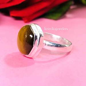 Direct Factory Wholesale Handmade 925 Sterling Silver Statement <b>Ring</b> Classic Natural <b>Tiger</b> <b>Eye</b> Onyx Engagement Gift for Weddings - Product Image 4