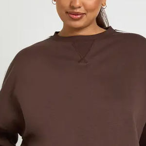 Sweat-shirt chaud pour femme au design simple, coupe décontractée avec fermeture éclair, service OEM, prix avantageux pour les commandes en gros, durable - Product Image 2