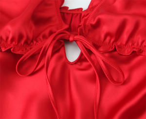 Top de Mujer, Primavera, Verano, Otoño 2024, Nuevo, Sexy, Vintage, Cuello en V, Decoración Apilada, Espalda Descubierta, Color Sólido, Spandex - Product Image 4