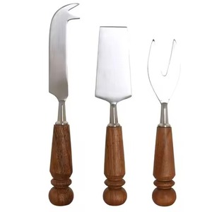 Ensemble de couteaux à fromage en acier inoxydable poli or, manche en métal fait à la main, outils à fromage, ensemble de fromage décoratif de table - Product Image 4