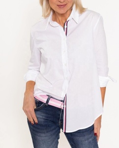 Vestido Casual de Lino de Manga Larga 100% Algodón, Color Sólido, Dobladillo Redondeado, Botones Delanteros, Puños con Botones, Antiarrugas, Transpirable y Ecológico - Product Image 3