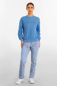 Sweat-shirt d'entraînement d'hiver pour femme, design tendance, bleu premium, toucher doux, 100% coton tricoté, manches longues - Product Image 3