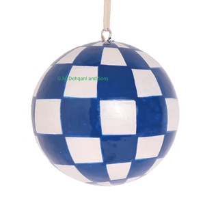 Handmade Kashmir Paper Mache Christmas <b>Tree</b> <b>Stand</b> Accessories Nature-Inspired Baubles for a Touch of Kashmiri Charm - Product Image 3