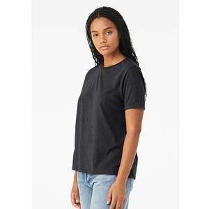 Negro suave Supima algodón camisetas liso Casual cuello redondo suave camiseta - Product Image 2