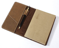 Journal en cuir de buffle personnalisé, vente chaude, aspect vintage, odeur agréable du cuir, rabat avec couture plus résistante que la machine, journal intime