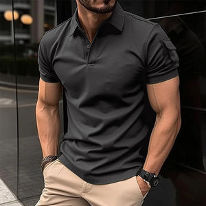 Vente en gros de polo personnalisé de haute qualité été vente rapide polo pour hommes t-shirt polo de sport avec poche sur le bras - Product Image 2