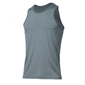 Débardeur sans manches pour homme, bleu royal, col rond, en polyester respirant, coupe classique, toutes saisons, couleur unie - Product Image 4