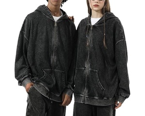 Sudadera con Capucha Básica 100% Algodón Lavado al Ácido, Oversize, Ecológica, para Hombre, Estilo Vintage, Lavado a la Piedra, Venta al por Mayor - Product Image 4