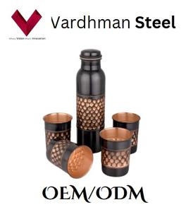 Gran Oferta de Demanda: Hormigón Autonivelante de 330 GM Ant. Botella de Cobre y Mármol de 1 Litro, Sostenible, la Fusión Perfecta de Belleza y Funcionalidad, Frasco de Cobre - Product Image 4