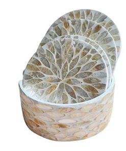 Nacre sous-verres ensemble résine dessous de verre moule arabe thé sous-verres pour boisson de luxe vadrouille Table tapis et tampons - Product Image 5