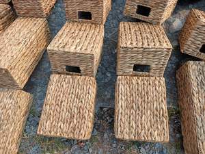 Hot Sale Hand-Woven Water Hyacinth Storage <b>Basket</b> Vietnam-Made Wedding <b>Gift</b> Kitchen & Laundry Food <b>Basket</b> - Product Image 5