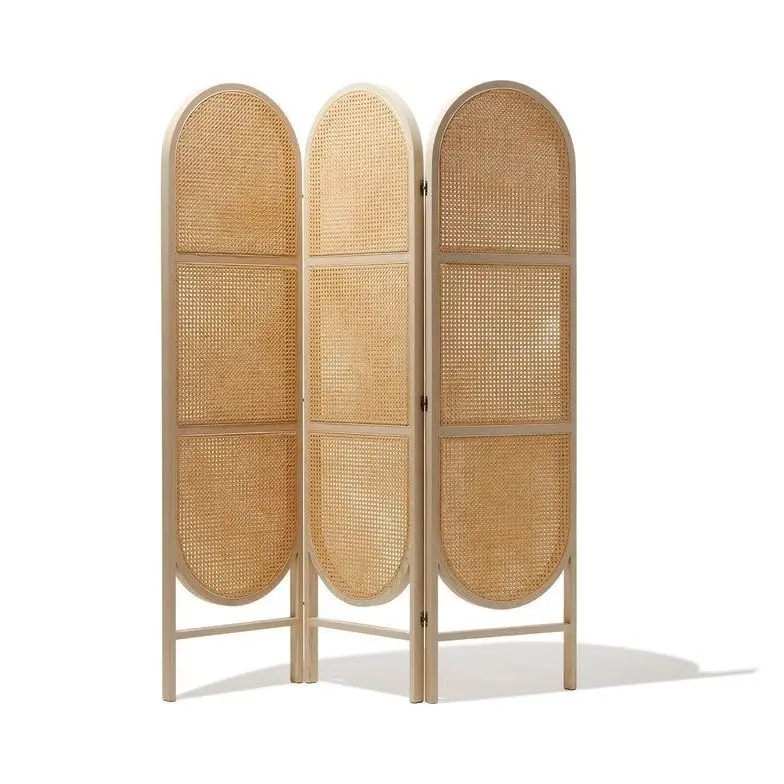High Quality Modern Bohemian Natural Rattan Room Divider Home Decoration Rattan Divider Screen made in Vietnam