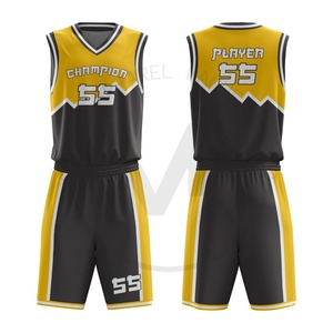 Custom Men's Basketball Uniform Set Breathable Quick-Dry Reversible Jersey and Shorts Printed for Team Sports Competition Wear - Product Image 4