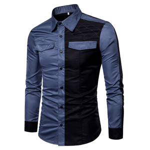 Chemise habillée décontractée pour homme, 100 % coton, respirante, tricotée, unie, de qualité supérieure, à manches longues, boutonnée, pour l'été - Product Image 2