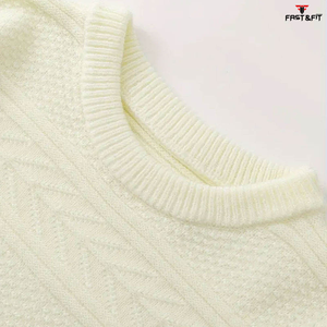 Pull en cachemire et laine à séchage rapide, personnalisable à l'avant, tricoté, décontracté, col rond, dernière mode, pull d'hiver pour l'extérieur - Product Image 3