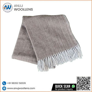 Nueva llegada diseño personalizado marrón diamante espiga tartán patrón manta fabricante India - Product Image 3