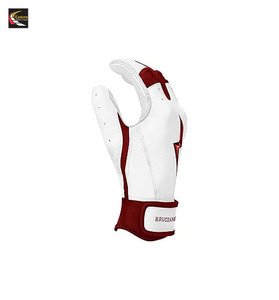 Gants de frappe de baseball professionnels Bruce Bolt de qualité supérieure en cuir fendu antidérapant avec logo personnalisé imprimé - Product Image 3