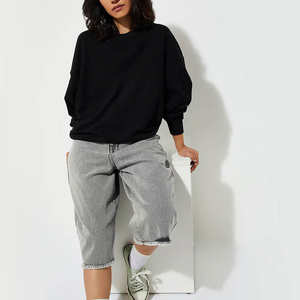 Sweat-shirt en molleton à manches longues pour femme, tricoté, avec logo frontal, 100 % coton, vente directe d'usine au Pakistan - Product Image 6