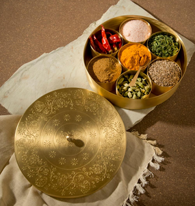 Support de stockage d'épices alimentaires en laiton miroir poli or 10 pièces ustensiles de cuisine personnalisés pas cher prix - Product Image 4