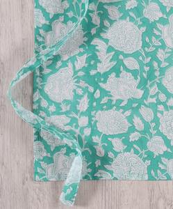 Nouveau tablier de cuisine en coton biologique à la mode avec sangle et poches bavoir de taille imprimé en blocs teints unis pour un usage domestique - Product Image 4