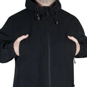 Spring <b>Men's</b> Hooded Windbreaker <b>Safari</b> <b>Jacket</b> (Level 5) Workwear Style Waterproof Windproof Breathable Spandex/Nylon Zipper - Product Image 3