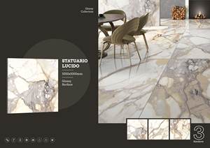 Carreaux en porcelaine finition brillante de qualité supérieure 1000x1000 | Carreaux de sol mural grand format 100x100 | Collection d'exportation durable et élégante - Product Image 4