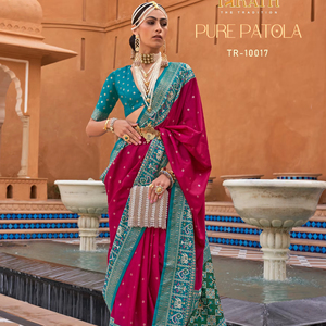 Elegant Indian & Pakistani Designer Soft Silk Saree Beautiful Weaving for Wedding & Traditional Party Occasions - Product Image 1