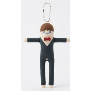 Soft Human-Shaped Plush <b>Keychain</b> with Wire Reinforcement - Product Image 1