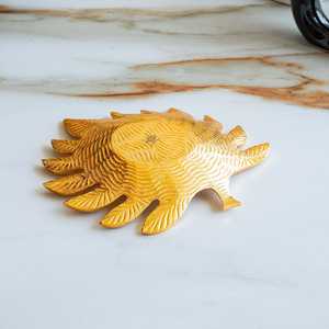 Plateau décoratif rectangulaire vintage en argent plaqué, motif plume, style vintage, pour Diwali, plateau de service en bois et métal, pour plantes - Product Image 4