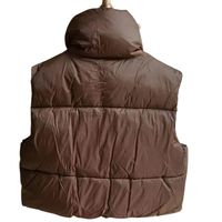 Gilet matelassé unisexe EMPIRE TREND WEARS, sans manches, en polyester tissé, fermeture éclair, veste courte, col montant, nylon, pour l'automne
