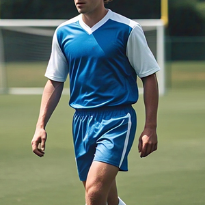 Ensemble short et maillot de football col en V sublimation polyester OEM 100%, ensemble maillots de football imprimés pour hommes, ensembles d'uniformes - Product Image 6