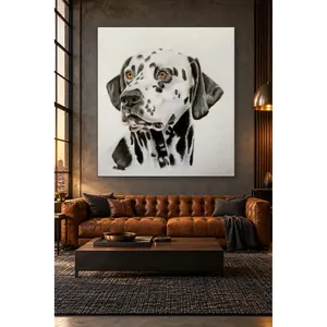 Impression sur toile de dessin d'un Dalmatien Fida aux yeux ambre - Product Image 5