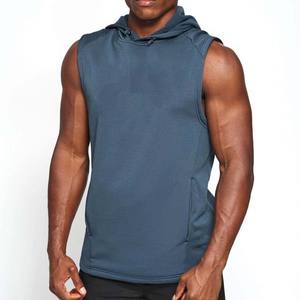 Hommes sans manches à capuche Gym débardeurs confortable tissu à séchage rapide respirant Polyester coton entraînements vêtements pour hommes à capuche 2025 - Product Image 5