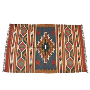 Vente en gros exportateur tissé à la main navette laine Jute Kilim tapis extérieur décor sol canapé canapé chemin de table brodé tapis tribal - Product Image 5