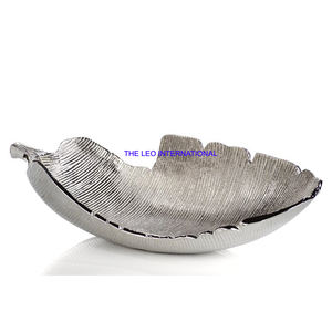 Shiny Polished <b>Side</b> Handles <b>White</b> Color Round Shape Decorative Bowl Aluminum Metal New Arrival <b>Table</b> Top Bowl - Product Image 6