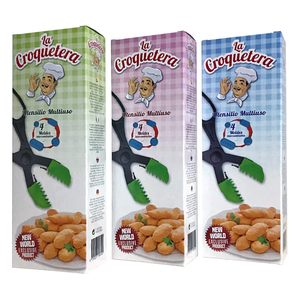 Set Multiuso Croquetera (Colore Casuale) - 4 Stampi per Impasto Intercambiabili - 100% Spagnolo: Brevettato e Prodotto in - Product Image 6