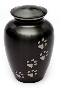 Urne funéraire de luxe en laiton noir Paw Pet de style européen Fournitures funéraires de qualité supérieure - Product Image 5