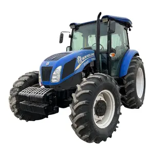 Used Tractor New holland 90HP 4wd Wheel Farm Tractor Agricultural Machinery AUTHENTHIC HALLAND farm tractor shipping